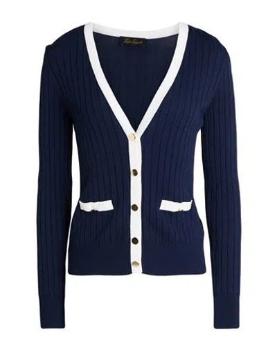 Luisa Spagnoli Woman Cardigan Navy Size Xl Viscose, Polyamide