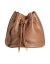 Luisa Spagnoli Woman Cross-body Bag Brown Size - Lambskin, Zamak, Brass