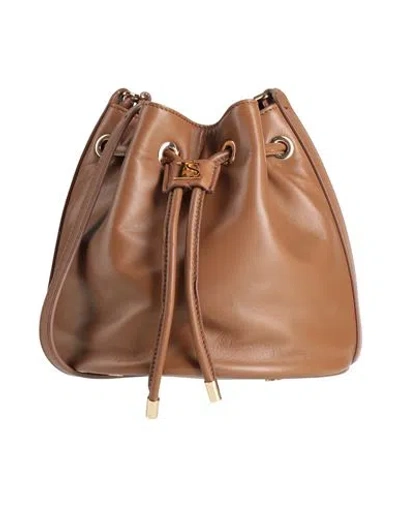 Luisa Spagnoli Woman Cross-body Bag Brown Size - Lambskin, Zamak, Brass