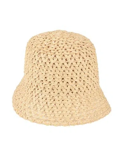 Luisa Spagnoli Woman Hat Beige Size Onesize Viscose In Brown