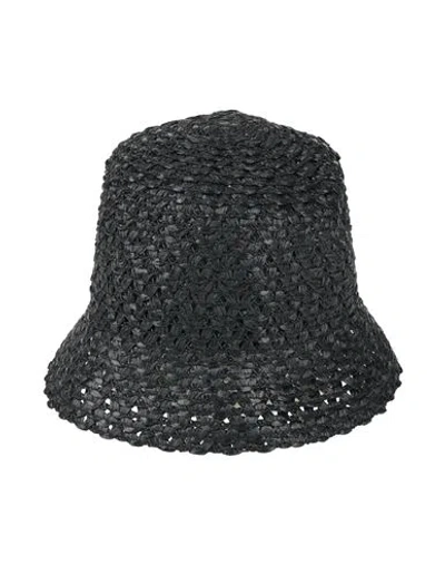 Luisa Spagnoli Woman Hat Black Size Onesize Viscose