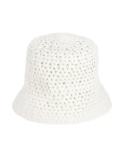 Luisa Spagnoli Woman Hat White Size Onesize Viscose In Gold
