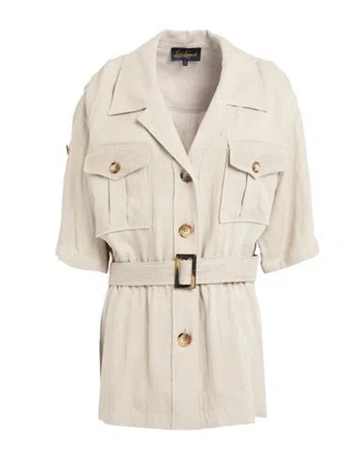 Luisa Spagnoli Woman Jacket Beige Size L Linen
