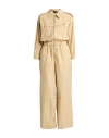 Luisa Spagnoli Woman Jumpsuit Beige Size L Cotton