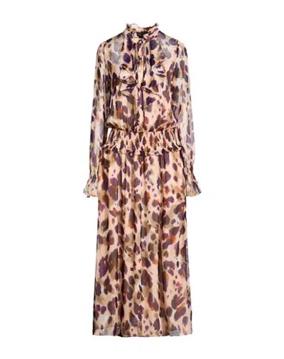 Luisa Spagnoli Woman Maxi Dress Beige Size S Polyester In Brown