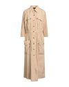 Luisa Spagnoli Woman Maxi Dress Beige Size Xl Cotton