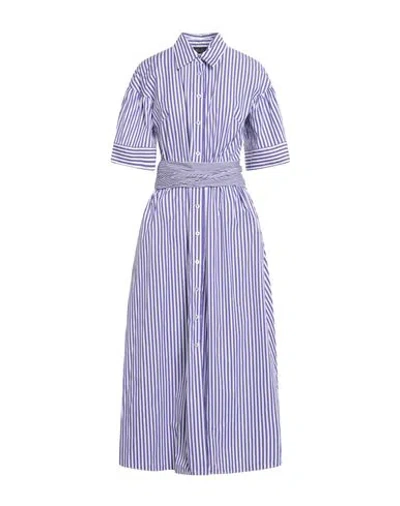 Luisa Spagnoli Woman Maxi Dress Purple Size M Cotton