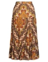 Luisa Spagnoli Woman Maxi Skirt Tan Size L Cotton In Multi