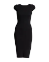 Luisa Spagnoli Woman Midi Dress Black Size M Viscose, Polyamide In Black