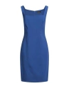 Luisa Spagnoli Woman Midi Dress Blue Size 12 Viscose, Acetate, Elastane