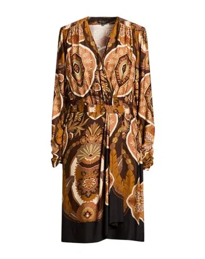 Luisa Spagnoli Woman Midi Dress Brown Size Xl Viscose