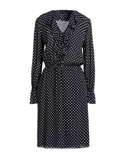 Luisa Spagnoli Woman Midi Dress Navy Size L Viscose In Multi