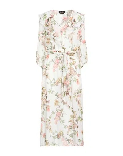 Luisa Spagnoli Woman Midi Dress White Size L Silk