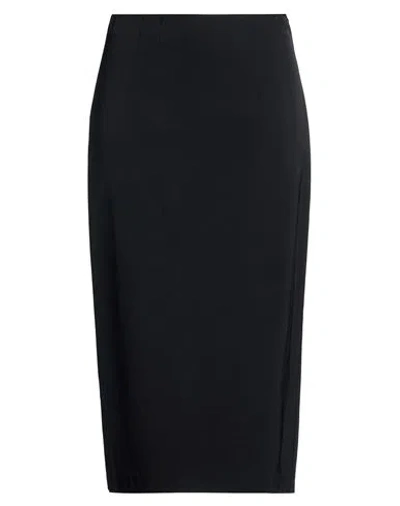 Luisa Spagnoli Woman Midi Skirt Black Size 10 Viscose, Elastane