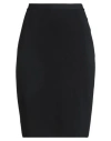 Luisa Spagnoli Woman Midi Skirt Black Size 12 Viscose, Polyamide In Black