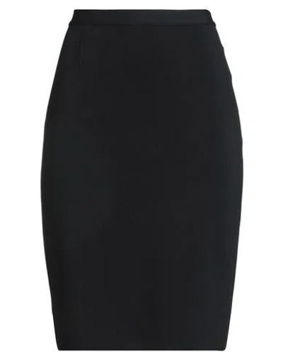 Luisa Spagnoli Woman Midi Skirt Black Size 12 Viscose, Polyamide