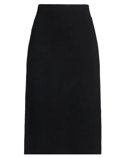 Luisa Spagnoli Woman Midi Skirt Black Size M Wool, Polyester