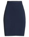Luisa Spagnoli Woman Midi Skirt Navy Size 12 Viscose, Polyamide In Blue