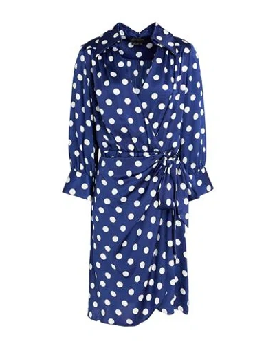 Luisa Spagnoli Woman Mini Dress Blue Size L Silk