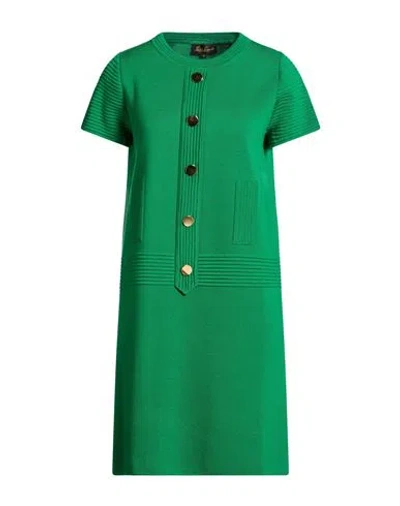 Luisa Spagnoli Woman Mini Dress Green Size L Virgin Wool