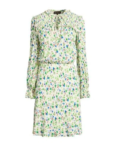 Luisa Spagnoli Woman Mini Dress Green Size L Viscose In Multi