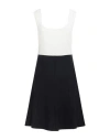 Luisa Spagnoli Woman Mini Dress Midnight Blue Size L Viscose, Polyamide In Black