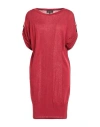 Luisa Spagnoli Woman Mini Dress Red Size M Linen, Viscose, Polyamide In Red