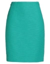 Luisa Spagnoli Woman Mini Skirt Emerald Green Size 10 Cotton In Green