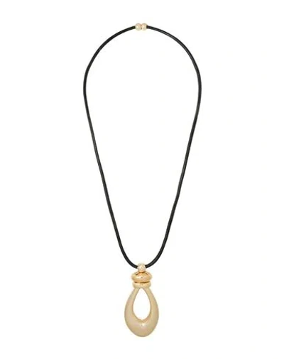 Luisa Spagnoli Woman Necklace Gold Size - Leather