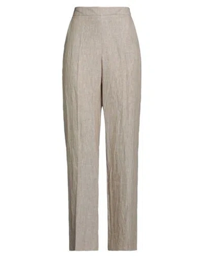 Luisa Spagnoli Woman Pants Beige Size 12 Linen In Neutral