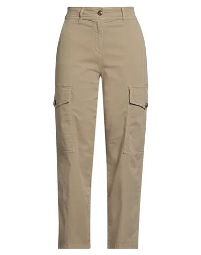 Luisa Spagnoli Woman Pants Beige Size 8 Cotton, Elastomultiester, Elastane In Brown