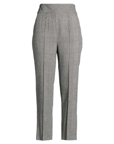 Luisa Spagnoli Woman Pants Black Size 12 Viscose, Wool In Multi