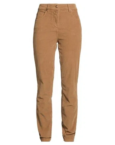 Luisa Spagnoli Woman Pants Camel Size 4 Cotton, Elastane In Beige