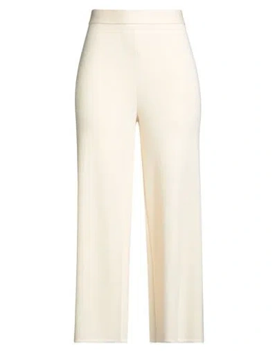 Luisa Spagnoli Woman Pants Cream Size Xl Virgin Wool In Neutral