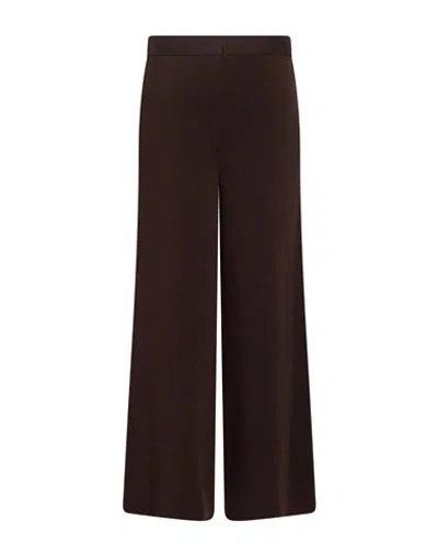 Luisa Spagnoli Woman Pants Dark Brown Size M Virgin Wool