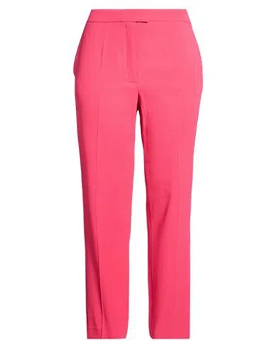 Luisa Spagnoli Woman Pants Fuchsia Size 12 Acetate, Viscose, Elastane In Pink