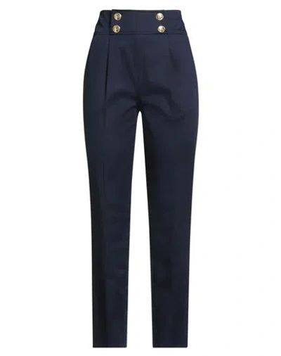 Luisa Spagnoli Woman Pants Midnight Blue Size 10 Cotton, Elastane
