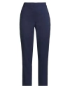 Luisa Spagnoli Woman Pants Navy Size 12 Polyester, Virgin Wool, Elastane In Blue