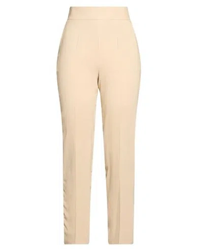 Luisa Spagnoli Woman Pants Sand Size 10 Viscose, Elastane In Pink