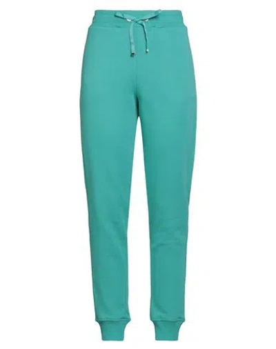 Luisa Spagnoli Woman Pants Turquoise Size Xl Cotton, Polyester In Blue
