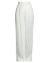 Luisa Spagnoli Woman Pants White Size 6 Linen