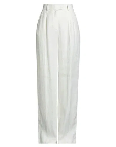 Luisa Spagnoli Woman Pants White Size 6 Linen