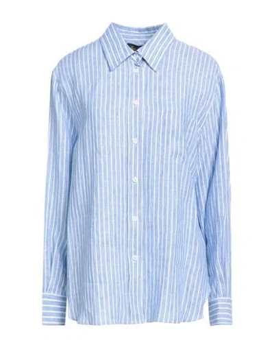 Luisa Spagnoli Woman Shirt Light Blue Size L Linen