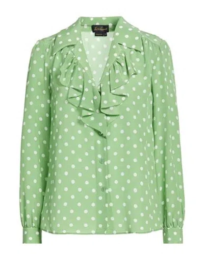 Luisa Spagnoli Woman Shirt Light Green Size M Silk In Gray