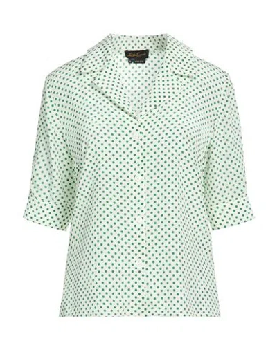 Luisa Spagnoli Woman Shirt Off White Size M Silk In Green
