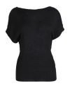Luisa Spagnoli Woman Sweater Black Size L Viscose, Cotton In Black