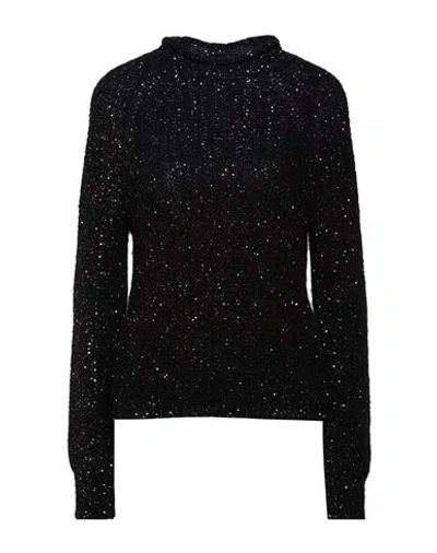 Luisa Spagnoli Woman Sweater Black Size S Polyamide, Wool, Polyester, Alpaca Wool