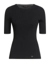 Luisa Spagnoli Woman Sweater Black Size Xl Viscose, Polyamide In Black