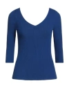 Luisa Spagnoli Woman Sweater Blue Size L Viscose, Polyamide