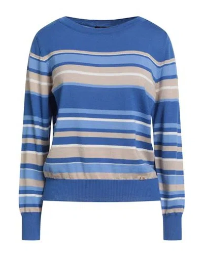 Luisa Spagnoli Woman Sweater Blue Size Xl Virgin Wool